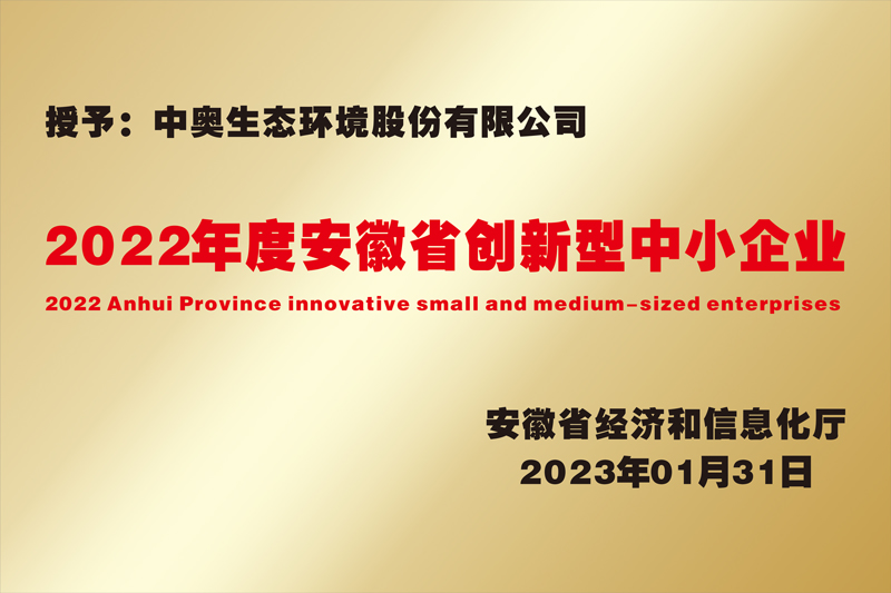 2022年度安徽省创新型中小企业